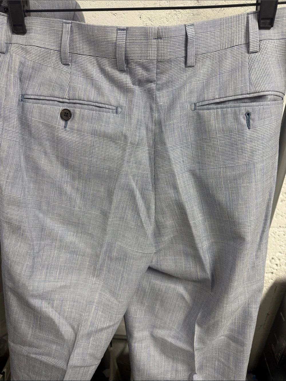 Light Blue Men's Two-Piece Suit Blazer & Trousers (Size 38)